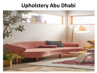 Upholstery Abu Dhabi