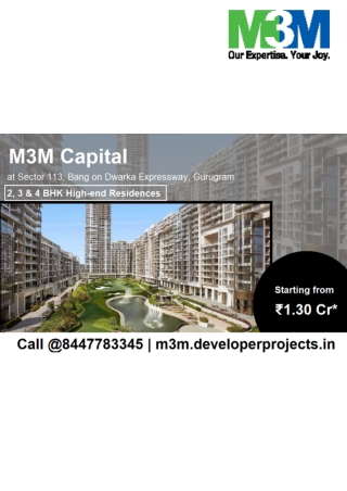 M3M Capital at Sector 113, Gurugram | The Luxury of Remaining Calm and Relaxed