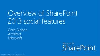 Overview of SharePoint 2013 social features