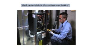 What Things Are Included In A Furnace Maintenance Check List