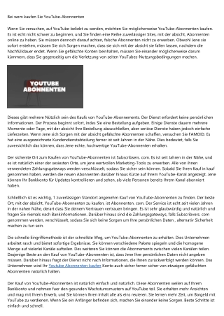Wo kaufen Sie YouTube-Abonnenten