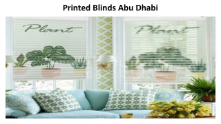 Printed Blinds Abu Dhabi