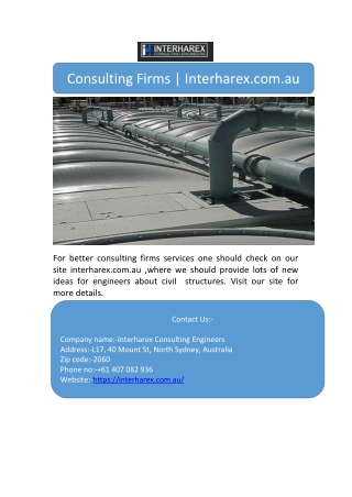 Consulting Firms | Interharex.com.au