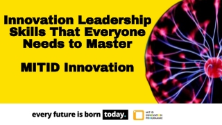 Innovation Leadership - MIT ID Innovation