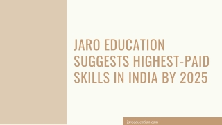 Jaro Education Suggests Highest-Paid Skills in India by 2025