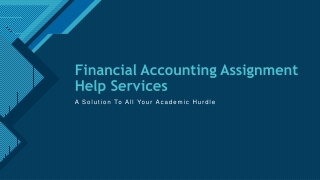 Best Financial Accounting Assignment Help Service in Canada @ 30% off