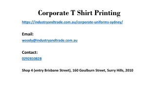 Corporate t shirt printing For Promotional Products and Workwear