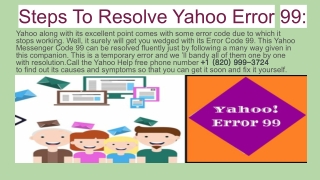 yahoo error Code 99