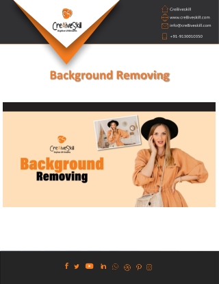 Professional Image Background Removing Services At Cre8iveSkill