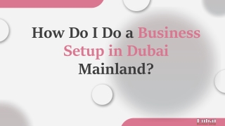 How Do I Do a Business Setup in Dubai Mainland?