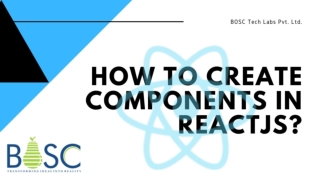 How to create components in ReactJS