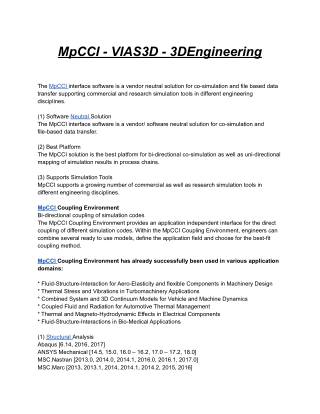 MpCCI - VIAS3D - 3DEngineering