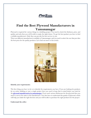 Best Plywood Manufacturers in Yamunanagar