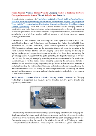 North America Wireless Electric Vehicle Charging Market Growth Rate & Size: Ken