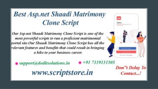 Best Asp.net Shaadi Matrimony Clone Script - SCRIPTSTORE.IN