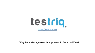 Why Data Management is Important in Today's World