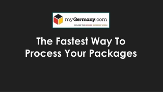 The Fastest Way To Process Your Packages