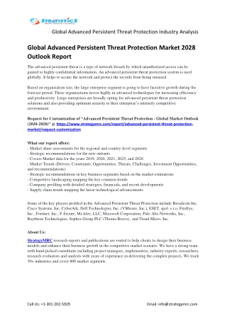 Global Advanced Persistent Threat Protection Market Overview Analysis and Growth