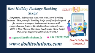 Readymade Holiday Booking Script - SCRIPTSTORE.IN