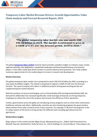 Temporary Labor Market