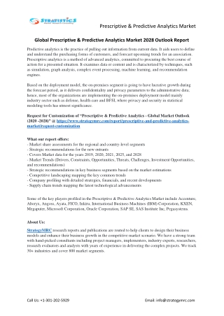 Prescriptive & Predictive Analytics Market Forecasts to 2028