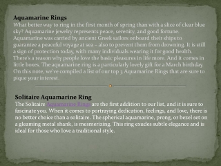 Our Aquamarine Rings collection will be sure to enchant you.