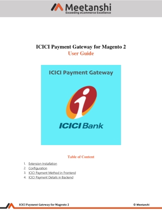 Magento 2 ICICI Payment Gateway