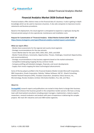 Financial Analytics Market Forecasts to 2028