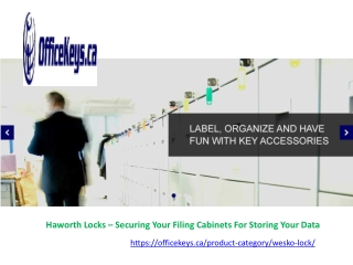 Haworth locks – Securing your filing cabinets for storing your data