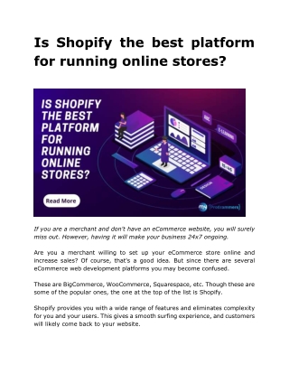 Is Shopify the best platform for running online stores?