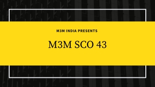 M3M SCO 43 Gurgaon | The Shop Com Offices And Plots