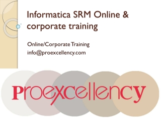 Proexcellency Provides Informatica SRM Online Training