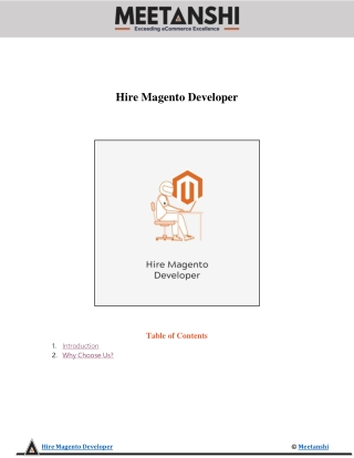 Hire Magento Developer