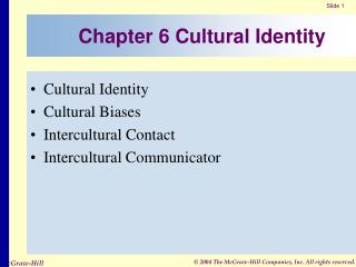 Chapter 6 Cultural Identity