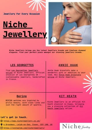 Niche Jewellery: Buy Jewellery, Crystal and Accessories