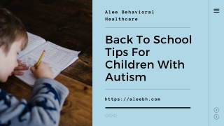 Back To School Tips For Children With Autism