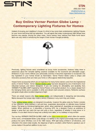 Buy Online Verner Panton Globe Lamp