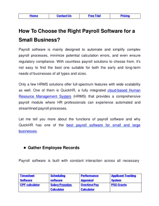 How to Select the Best Payroll Software for Your Small Business