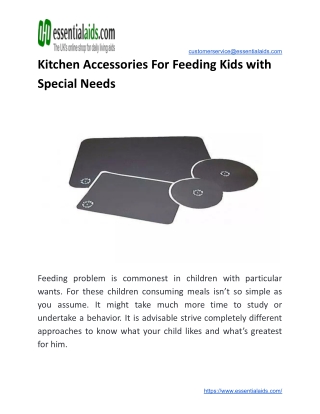 Kitchen Accessories For Feeding Kids with Special Needs