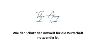 Wie der Schutz der Umwelt für die Wirtschaft notwendig ist