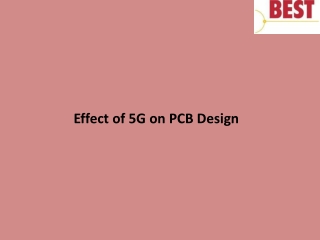 Effect of 5G on PCB Design