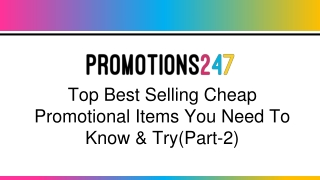 Top Best Selling Cheap Promotional Items You Need To Know & Try(Part-2)
