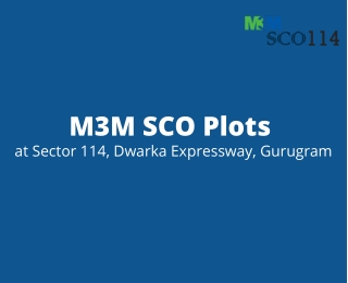 M3M SCO Plots at Sector 114, Gurugram