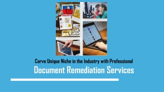 Carve Unique Niche in the Industry with Professional Document Remediation Services