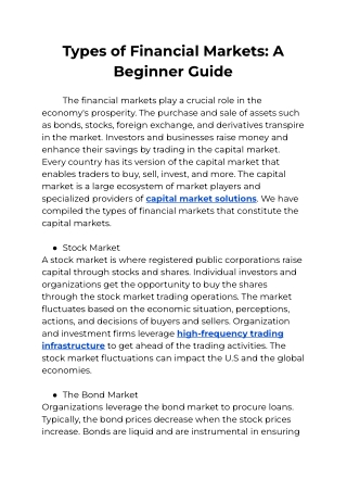 Types of Financial Markets_ A Beginner Guide