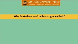 Why do students need online assignment help