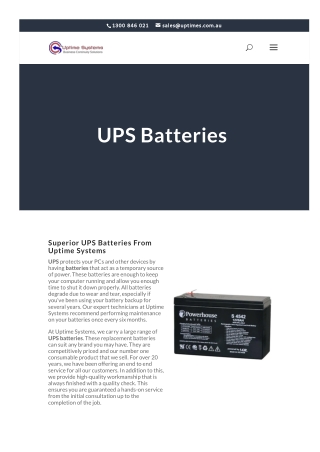 UPS Batteries