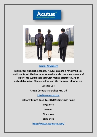 Abacus Singapore | Acutus-ca.com