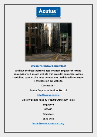 Singapore Chartered Accountant | Acutus-ca.com