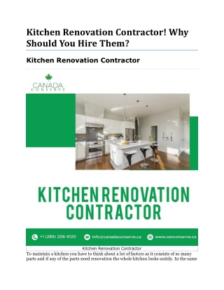 Kitchen Renovation Contractor